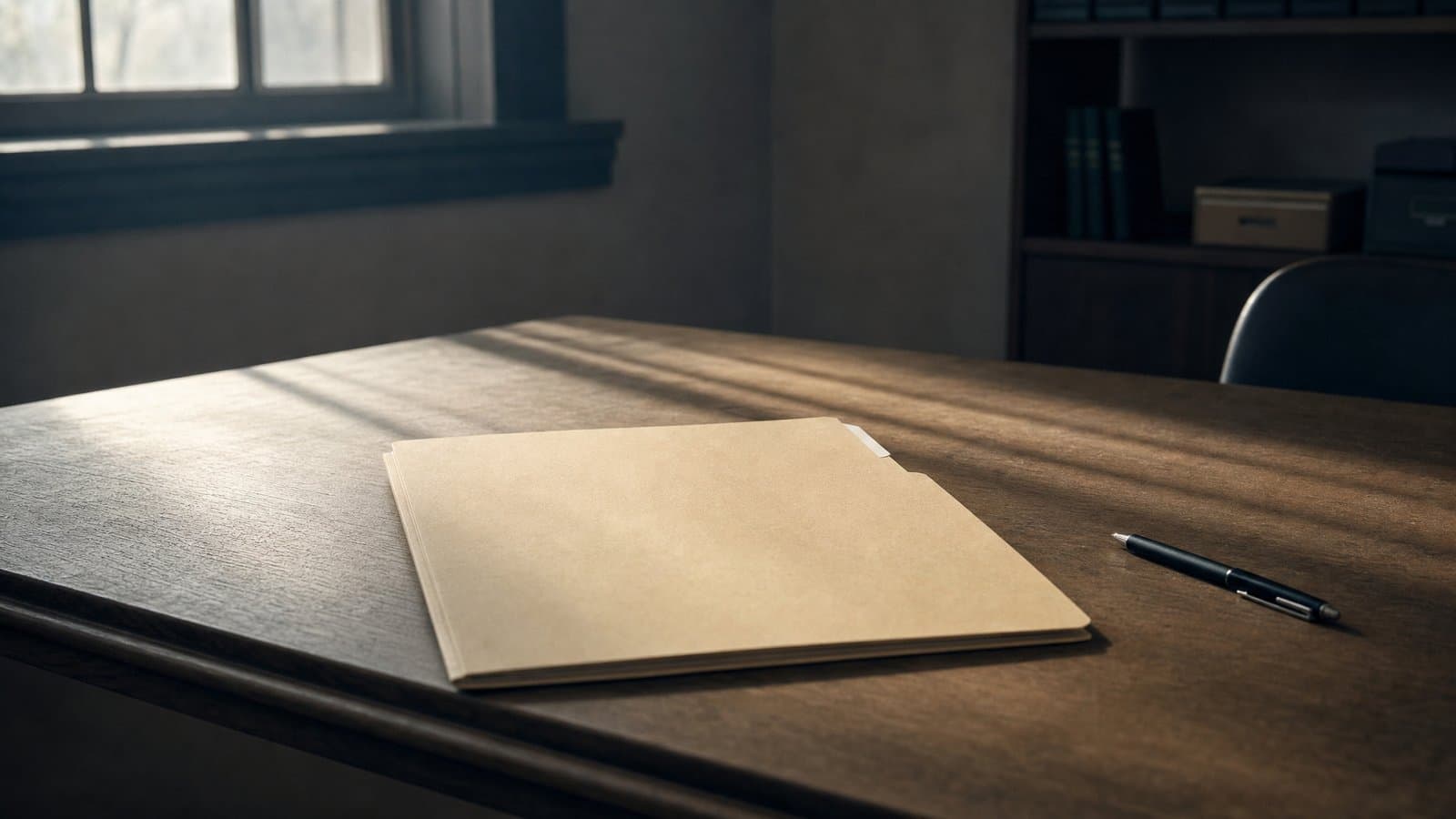 Long morning shadows across a desk holding a closed document folder — a Korean limitation period runs from the day a claim first became enforceable