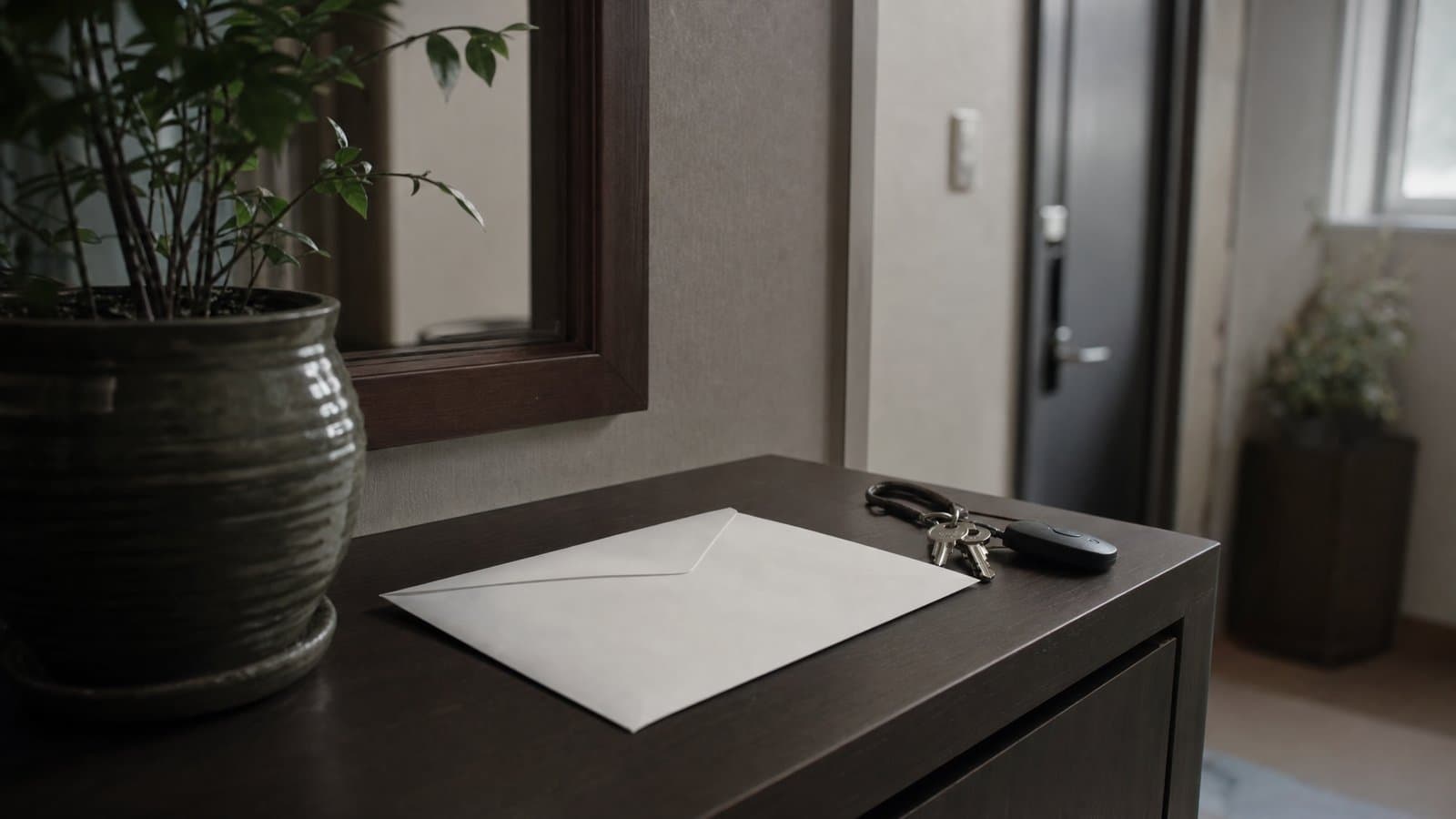 An unopened official envelope on a desk — receiving a police summons in Korea as a foreigner